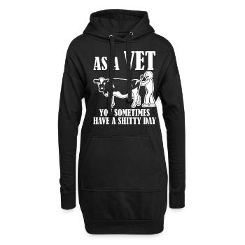 Tierarzt mit scheiß Tag Tiermedizin - Hoodie-Kleid - Schwarz - Vorne