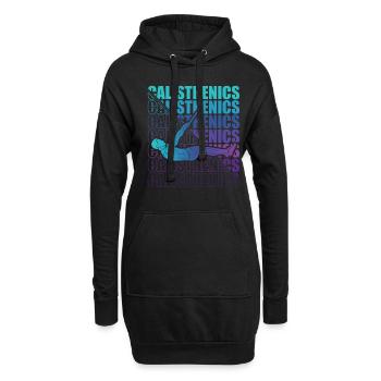 Calisthenics Street Workout Gymnastik Fitness - Hoodie-Kleid - Schwarz - Vorne