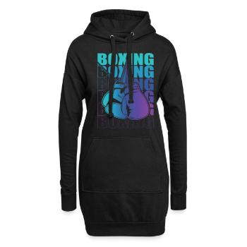 Boxen Martial Arts Boxing Box Club Boxer - Hoodie-Kleid - Schwarz - Vorne