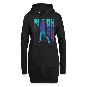Boxen Martial Arts Boxing Box Club Boxer - Hoodie-Kleid - Schwarz - Vorne