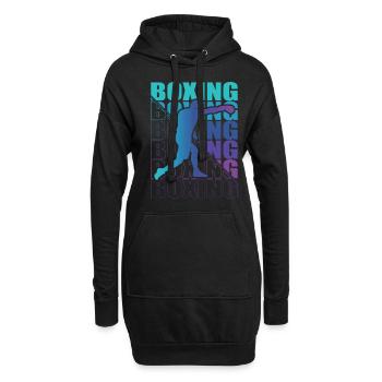 Boxen Martial Arts Boxing Box Club Boxer - Hoodie-Kleid - Schwarz - Vorne