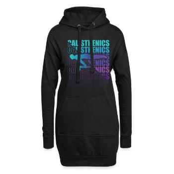Calisthenics Street Workout Gymnastik Fitness - Hoodie-Kleid - Schwarz - Vorne