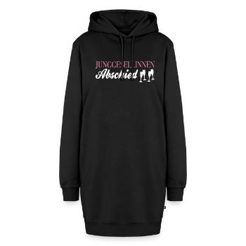 Junggesellinnenabschied - Hoodie-Kleid - Schwarz - Vorne - AI Model Female 172 light (172cm)