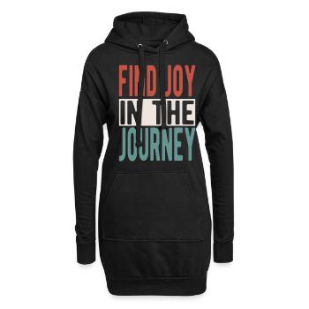 Trouvez de la joie dans le voyage - Sweat-shirt à capuche long Femme - noir - Devant