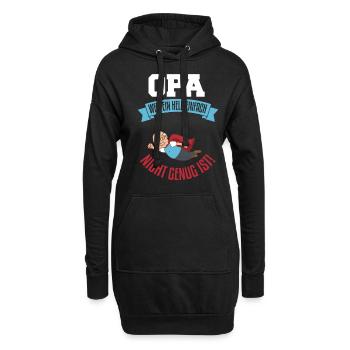 Cooles Opa Großvater Enkel Spruch Motiv - Hoodie-Kleid - Schwarz - Vorne