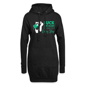 Ballet de la Saint-Patrick Danseur Shamrock Clover - Sweat-shirt à capuche long Femme - noir - Devant
