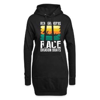 Course de bateaux chinois pour les entraîneurs de bateaux-dragons - Sweat-shirt à capuche long Femme - noir - Devant