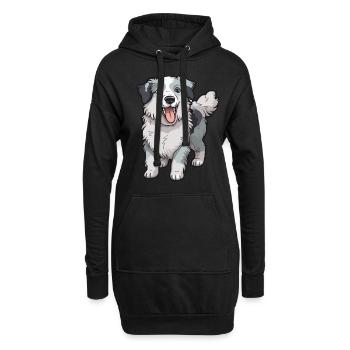 Fidèle chien de compagnie - Sweat-shirt à capuche long Femme - noir - Devant