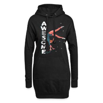 Toller Stil - Frauen Gymnastic Dance - Hoodie-Kleid - Schwarz - Vorne