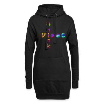 Think First - Hoodie-Kleid - Schwarz - Vorne