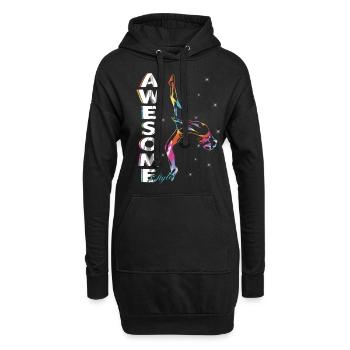 Toller Stil - Frauen Gymnastic Dance - Hoodie-Kleid - Schwarz - Vorne