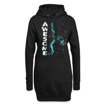 Toller Stil - Frauen Gymnastic Dance - Hoodie-Kleid - Schwarz - Vorne