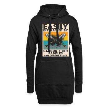 Course de bateaux chinois pour les entraîneurs de bateaux-dragons - Sweat-shirt à capuche long Femme - noir - Devant