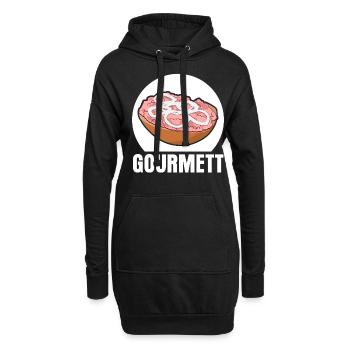 Mettbrötchen Gourmet Mettigel Mett - Hoodie-Kleid - Schwarz - Vorne