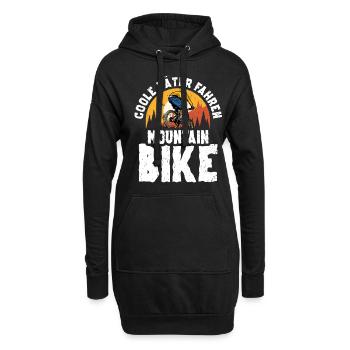Mountain Bike Papa Vater - Hoodie-Kleid - Schwarz - Vorne