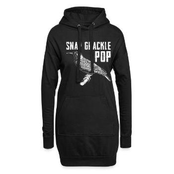 Amsel Snap Grackle Pop Design für Vogelbeobachter - Hoodie-Kleid - Schwarz - Vorne