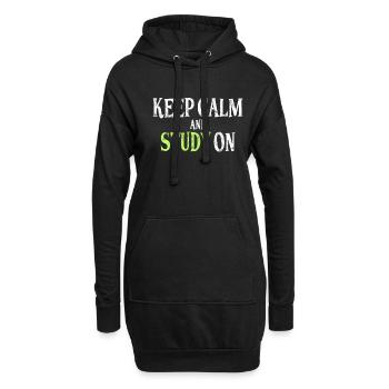 Studieren Spruch - Hoodie-Kleid - Schwarz - Vorne