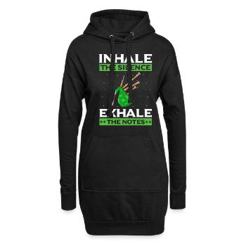 Dudelsack für Dudelsackspieler und Schotten - Hoodie-Kleid - Schwarz - Vorne