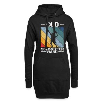Old Schmetterhand Tennis Lustiger Spruch Sport - Hoodie-Kleid - Schwarz - Vorne
