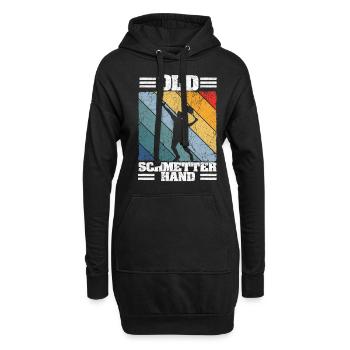 Old Schmetterhand Tennis Lustiger Spruch Sport - Hoodie-Kleid - Schwarz - Vorne