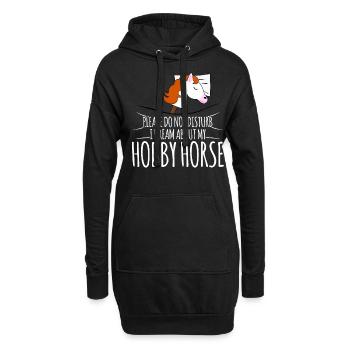 Hobbyhorse Cheval de loisir endormi - Sweat-shirt à capuche long Femme - noir - Devant