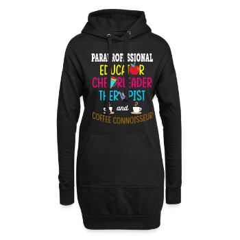 Hilfskraft Lehrerin Hilfserzieherin - Hoodie-Kleid - Schwarz - Vorne