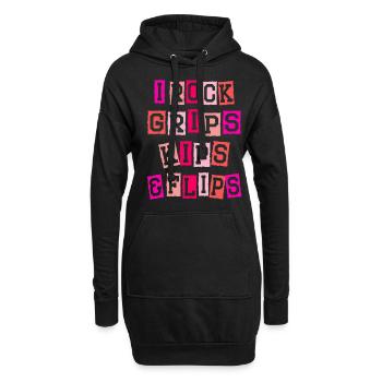 I Rock Grips Kipps And Flips Cartwheel Gymnast - Sweat-shirt à capuche long Femme - noir - Devant