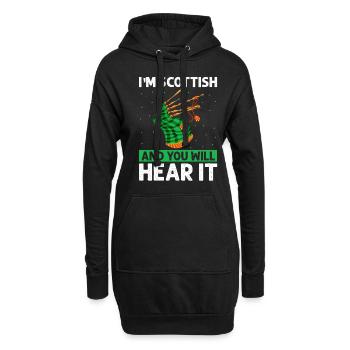 Conception de cornemuse pour la fierté écossaise et la cornemuse - Sweat-shirt à capuche long Femme - noir - Devant
