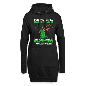 Citation de cornemuse pour les musiciens écossais et de cornemuse - Sweat-shirt à capuche long Femme - noir - Devant