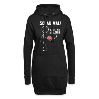 Du Hast Was Verloren Sarkasmus Witz Gehirn - Hoodie-Kleid - Schwarz - Vorne