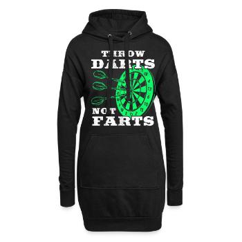 Darts Sport Verein, Dartscheibe, Pfeil Sport Dart - Hoodie-Kleid - Schwarz - Vorne