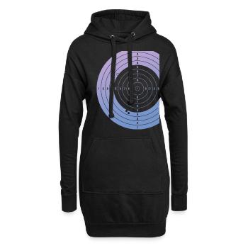 Cible de tir sportif Schützenkönig - Sweat-shirt à capuche long Femme - noir - Devant