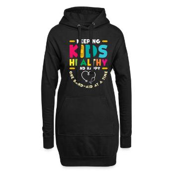 Infirmière scolaire Soins infirmiers médicaux - Sweat-shirt à capuche long Femme - noir - Devant