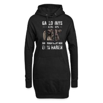 Galloway Rind I Schottland Rinderzucht für - Hoodie-Kleid - Schwarz - Vorne