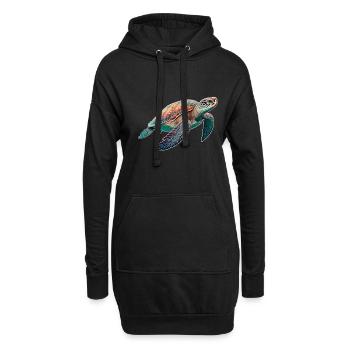 Turtle - Turtle - Diving - Sea - Hoodie Dress - black - Front