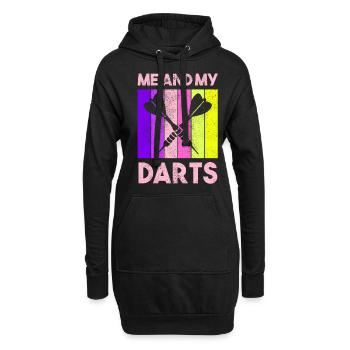 Club de sport de fléchettes, jeu de fléchettes, fléchettes sportives Arrow - Sweat-shirt à capuche long Femme - noir - Devant