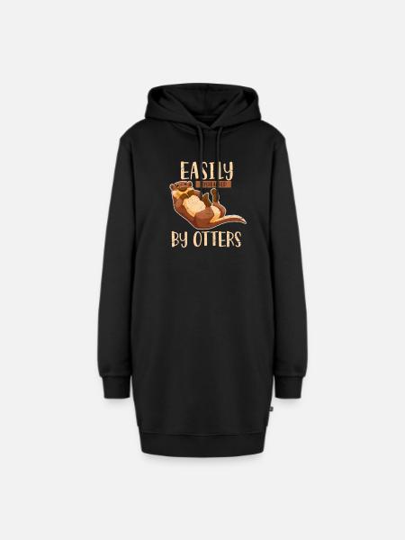 Otter - Hoodie-Kleid - Schwarz