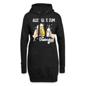 Erster Vatertag - Hoodie-Kleid - Schwarz - Vorne