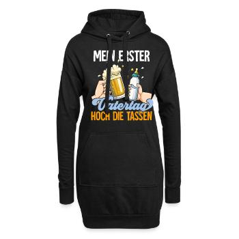 Erster Vatertag - Hoodie-Kleid - Schwarz - Vorne