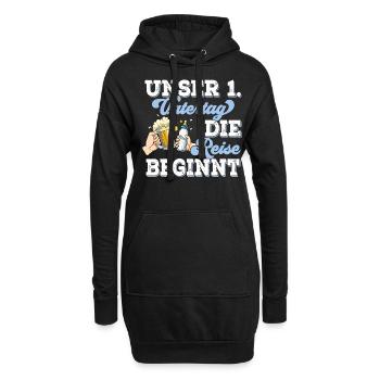 Erster Vatertag - Hoodie-Kleid - Schwarz - Vorne