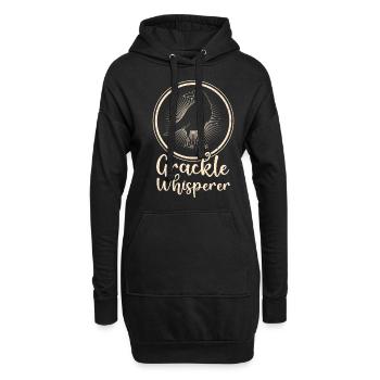 Blackbird Grackle Bird Design pour les ornithologues amateurs - Sweat-shirt à capuche long Femme - noir - Devant