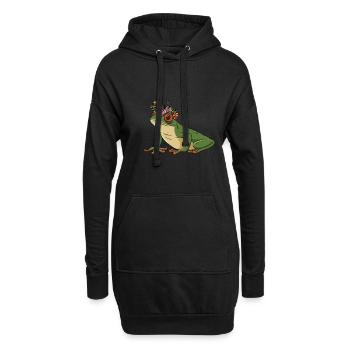 Grenouille aux yeux rouges avec des fleurs design pour un - Sweat-shirt à capuche long Femme - noir - Devant