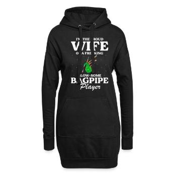 Conception de cornemuse pour Scotland Pride et cornemuse - Sweat-shirt à capuche long Femme - noir - Devant