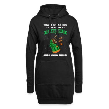 Citation de cornemuse pour un écossais et un musicien de cornemuse - Sweat-shirt à capuche long Femme - noir - Devant