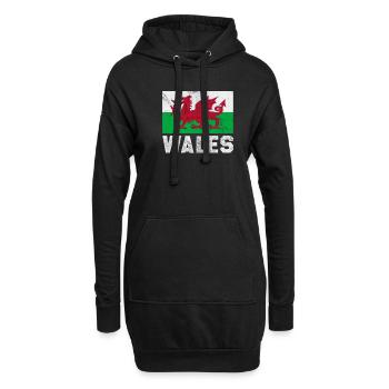 Rugby Verein Rugbyteam Football Sport Geschenk - Hoodie-Kleid - Schwarz - Vorne