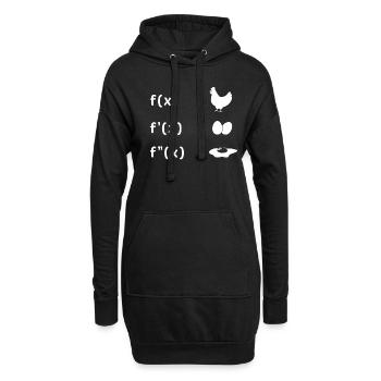 Derivative Function Chicken Egg Fried Egg Maths - Hoodie Dress - black - Front
