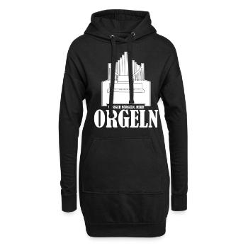 Orgel Orgelspieler Orgelbauer Organist - Hoodie-Kleid - Schwarz - Vorne