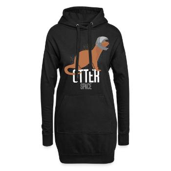 Sonnensystem Otter Weltraum Astronaut Otter - Hoodie-Kleid - Schwarz - Vorne