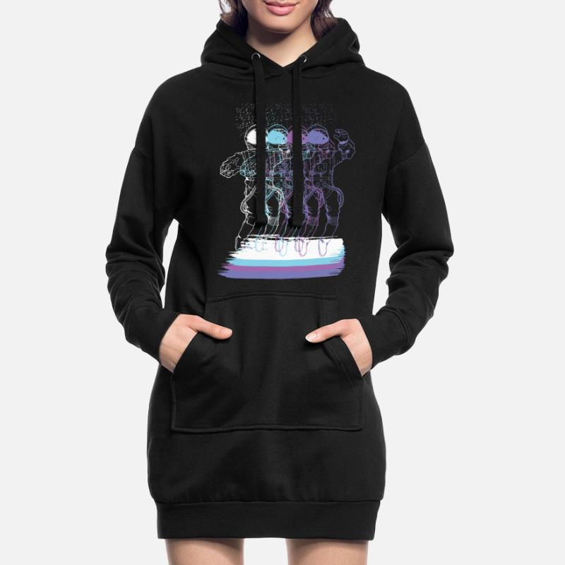 Astronaute de l’espace multiple du système solaire Sweat-shirt à capuche long Femme