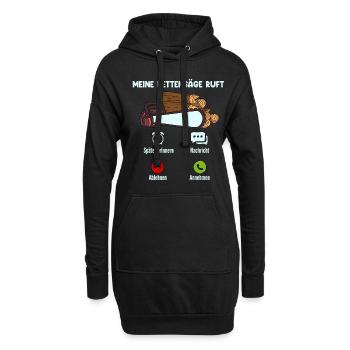 Meine Kettensäge Ruft - Hoodie-Kleid - Schwarz - Vorne
